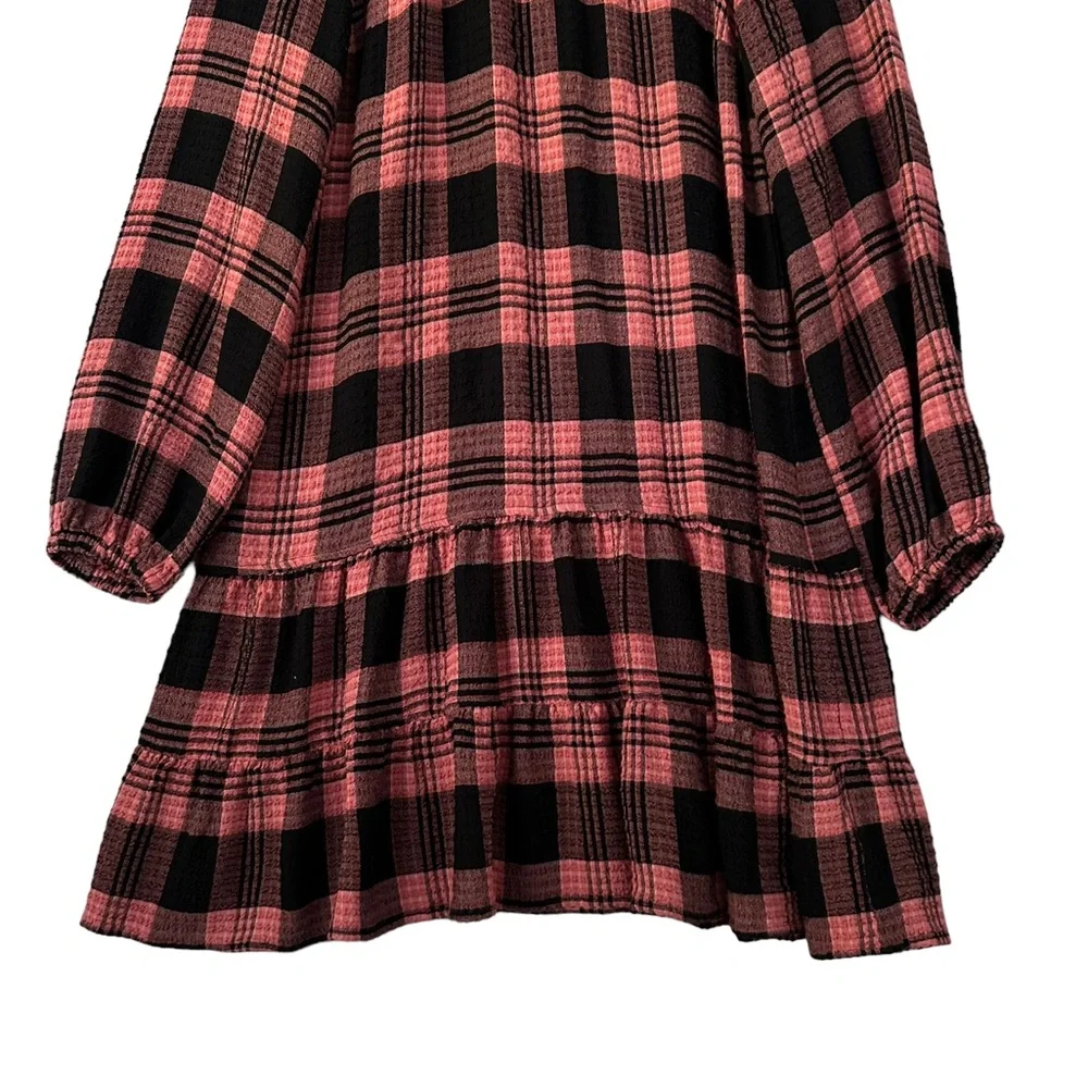 Anthropologie | Cloth & Stone | Daia Plaid Mini Dress Size S *no belt* - Picture 4 of 13
